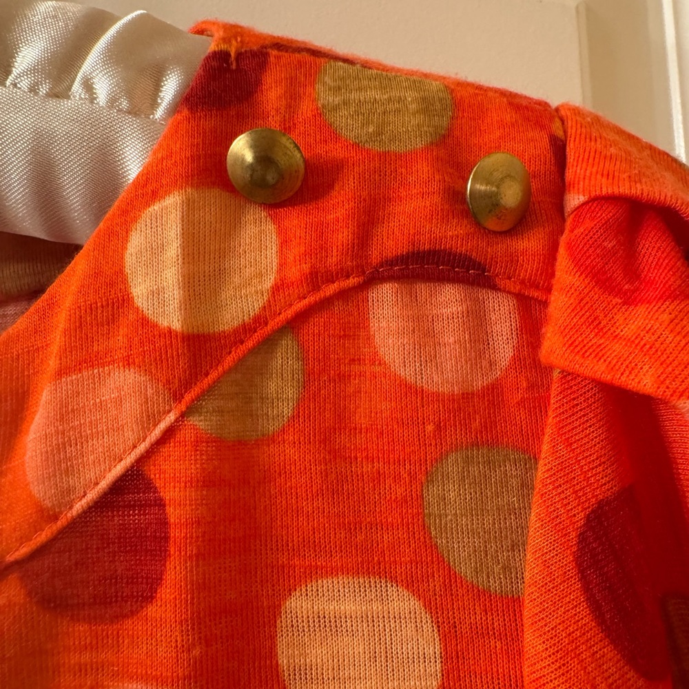 New Directions Orange With Colorful Polka Dot Blouse - Picture 2 of 11